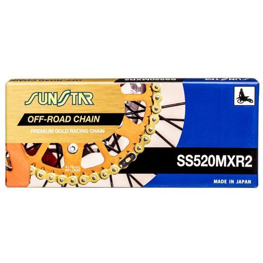 REŤAZ 520MXR2, SUNSTAR (BEZKROUŽEK, FARBA ZLATÁ, 114 ČLÁNKOV)