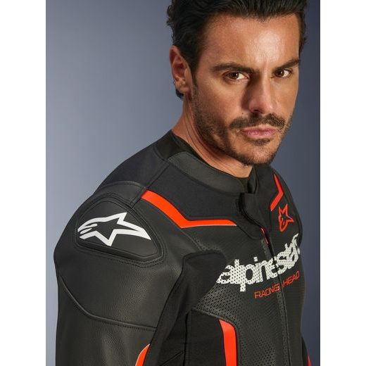 BUNDA GP FORCE V2 AIRFLOW, ALPINESTARS (ČERNÁ/ČERVENÁ FLUO/BÍLÁ) 2026