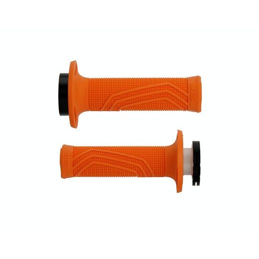 GRIPY LOCK-ON D100 (OFFROAD) DĹŽKA 125/130 MM (4 VAČKY), DOMINO (ORANŽOVÉ)