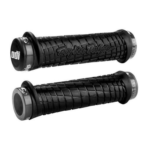 ODI GRIPS TROY LEE DESIGNS SIGNATURE ATV LOCK-ON BONUS PACK BLACK W/GREY CLAMPS