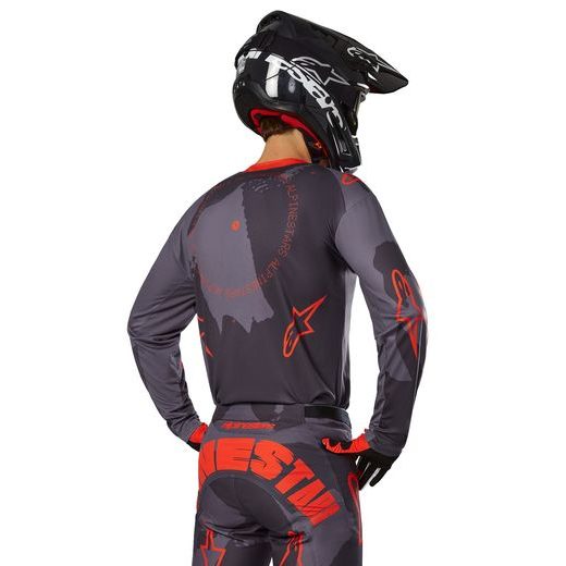DRES RACER HOLLOW, ALPINESTARS (ŠEDÁ CAMO/ORANŽOVÁ FLUO) 2025