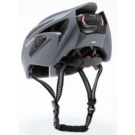 CYKLO PŘILBA S HEADSETEM R2 EVO, SENA (MATNÁ ŠEDÁ)