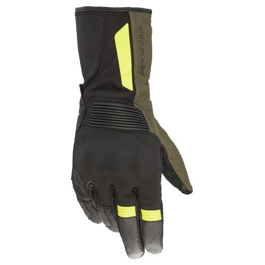 RUKAVICE DENALI AEROGEL DRYSTAR, ALPINESTARS (ČERNÁ/ZELENÁ/ŽLUTÁ FLUO)