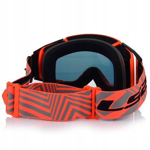 LS2 CHARGER PRO GOGGLE H-V ORANGE WITH IRIDIUM VISOR