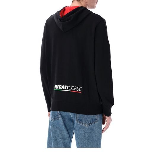 MIKINA NA ZIP DUCATI CORSE, (ČERVENÁ, ČIERNA, BIELA)