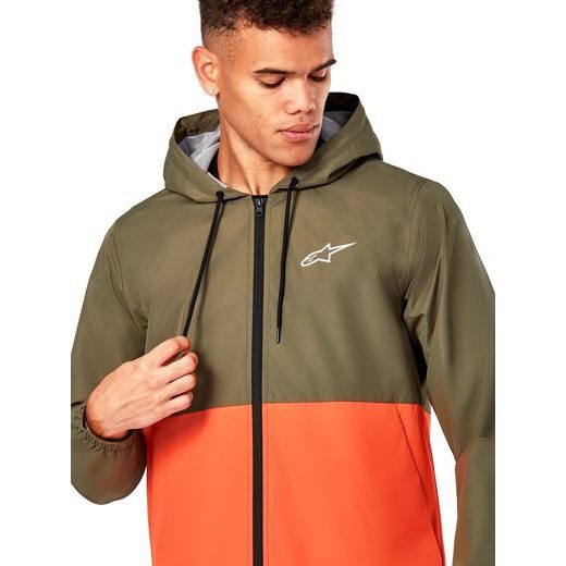 BUNDA SPEEDED WINDBREAKER, ALPINESTARS (ZELENÁ/ORANŽOVÁ)