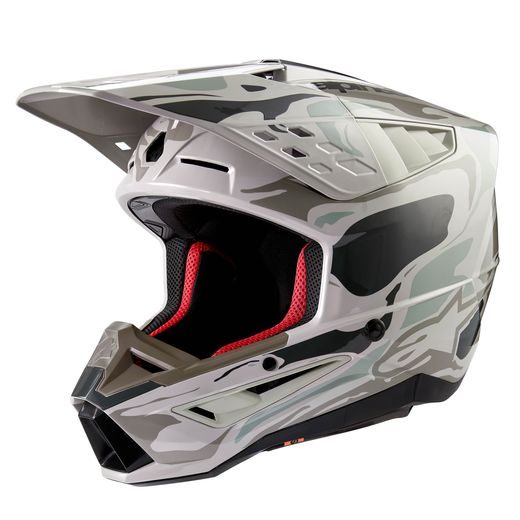 PRILBA S-M5 MINERAL, ALPINESTARS (ŠEDÁ/ZELENÁ CAMO) 2026