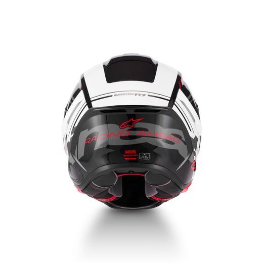 PRILBA S-R7 A-CORE, ALPINESTARS (ČERNÁ/BÍLÁ/ČERVENÁ) 2026