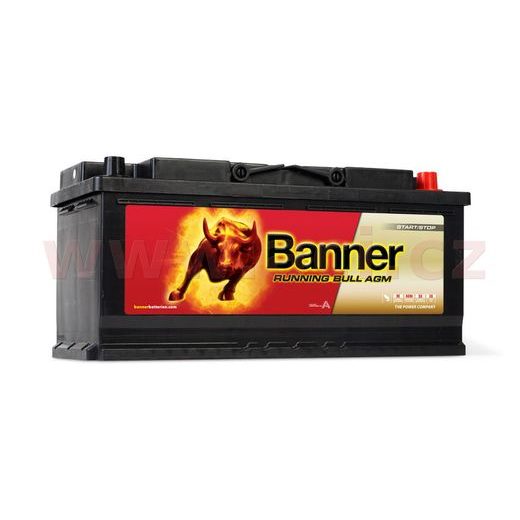 105AH BATÉRIA, 950A, PRAVÁ BANNER RUNNING BULL AGM 394X175X190