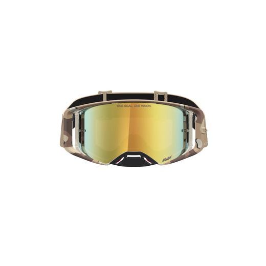 OKULIARE SUPERTECH LONE, ALPINESTARS (PIESKOVÁ CAMO, ZRKADLOVÉ ZLATÉ PLEXI) 2027
