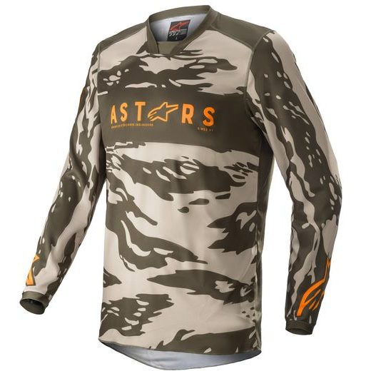 DRES RACER TACTICAL, ALPINESTARS, DETSKÉ (ZELENÁ/PÍSKOVÝ MASKÁČ/MANDARINKA) 2022