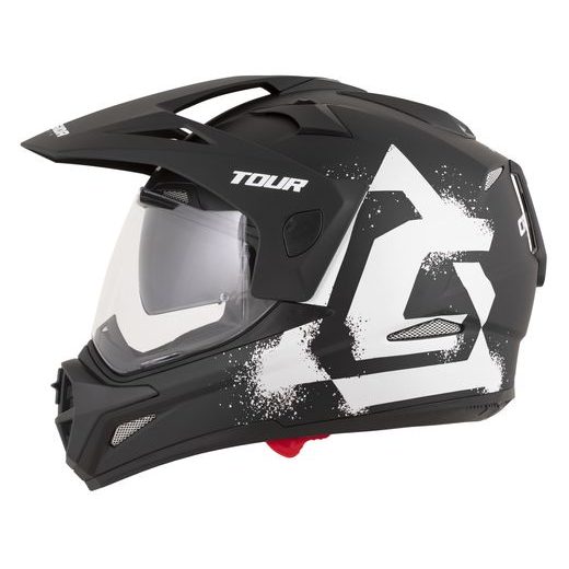 PRILBA TOUR 2.0 CREW, CASSIDA (ČIERNA MATNÁ/BÍLÁ, PLEXI S PRÍPRAVOU PRE PINLOCK) 2026