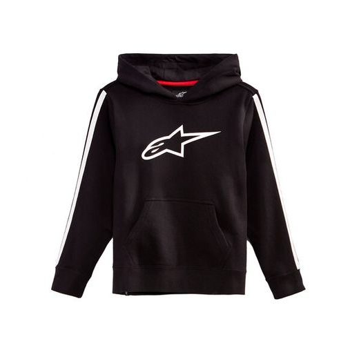 MIKINA KIDS RACEY HOODIE, ALPINESTARS, DETSKÁ (ČERNÁ/ČERVENÁ)