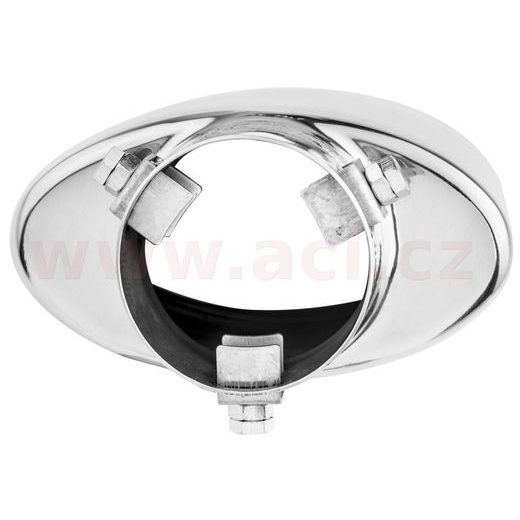KONCOVKA VÝFUKU NEREZOVÁ OVÁLNÁ, VNĚJŠÍ PRŮMĚR 130X70MM, DÉLKA 197MM, VNITŘNÍ PRŮMĚR 40-55MM ASSO
