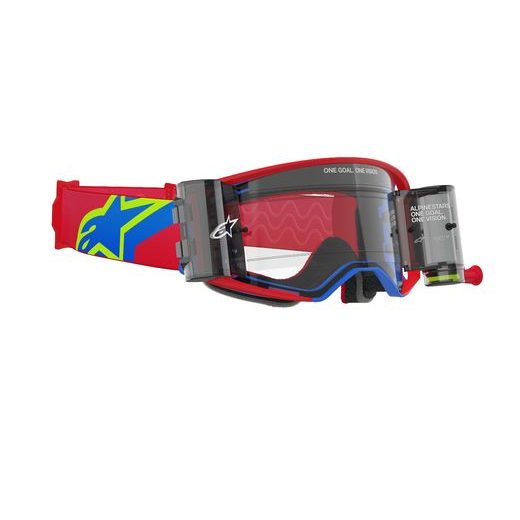 OKULIARE SUPERTECH CORP ROLL-OFF WIDE VISION, ALPINESTARS (ČERVENÁ/MODRÁ, ČÍRE PLEXI A ROLL-OFF SYSTÉM) 2026