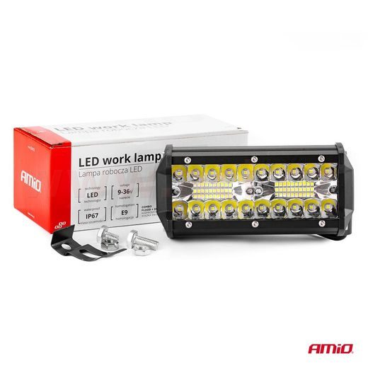 LED PRACOVNÍ SVĚTLO, NAPĚTÍ 9-36 V, (40 LED 3030), SVĚT. TOK 3200 LM, (170 X 74 X 63 MM)