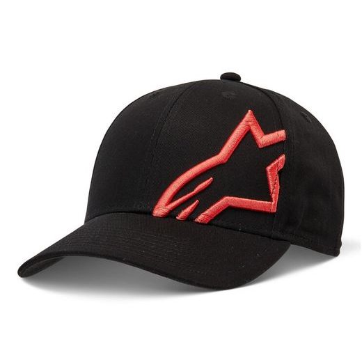 ŠILTOVKA CORP SNAP 2 HAT, ALPINESTARS (ČERNÁ/ČERVENÁ FLUO)