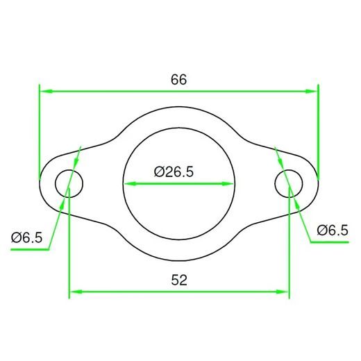 TESNENIE PRÍRUBY VÝFUKOV ATHENA S410480012007 HOLE CENTER DISTANCE 52MM HOLES D. 6,5MM