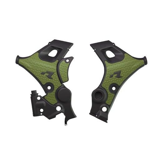 PROTEKTORY RÁMU HONDA TRANSALP, RTECH (ČERNÁ-ZELENÁ NAVY)