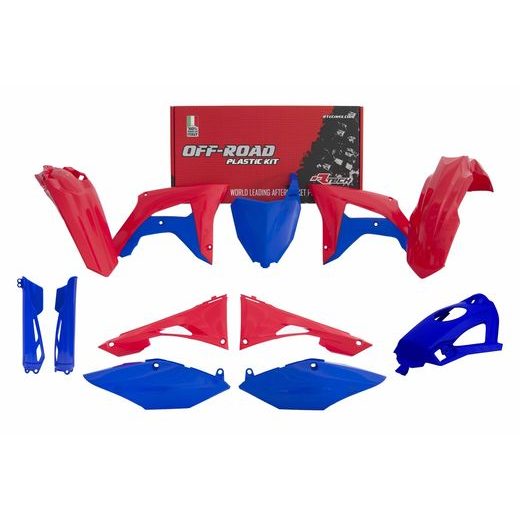 SADA PLASTOV HONDA, RTECH (ČERVENÁ- MODRÁ, 8 DIELOV)