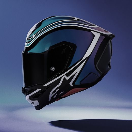 PRILBA S-R7 ZEAL, ALPINESTARS (ČERNÁ/MODRÁ/RŮŽOVÁ FLUO/BÍLÁ) 2026