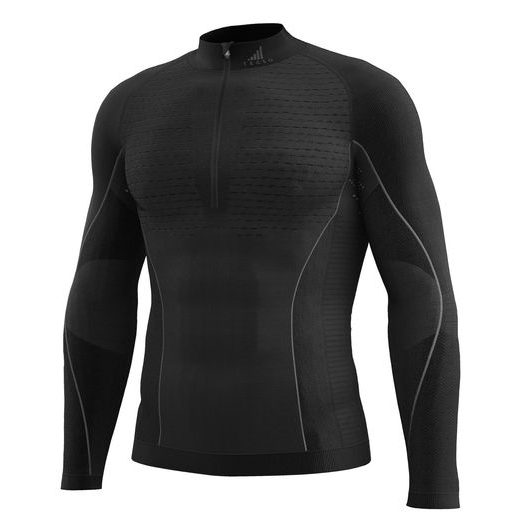FUNKČNÉ TRIKO S DLHÝM RUKÁVOM KU KRKU ZIP K-THERMO, CHLAPECKÉ TECSO (ČIERNA)