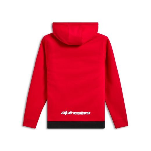 MIKINA PARALLEL HOODIE, ALPINESTARS (ČERVENÁ/ČERNÁ)