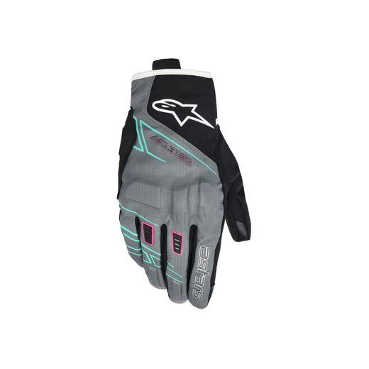 RUKAVICE STELLA MOBLAST WATERPROOF, ALPINESTARS, DÁMSKE (ŠEDÁ/ČERNÁ/RŮŽOVÁ FLUO/TYRKYSOVÁ/BÍLÁ) 2026