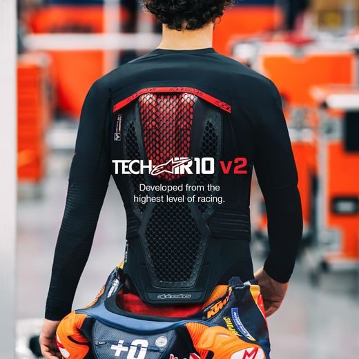 AIRBAGOVÁ VESTA TECH-AIR®10 V2 RACE SYSTEM, ALPINESTARS (ČERNÁ/ČERVENÁ/ŠEDÁ) 2026