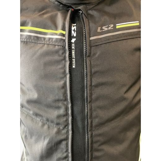 LS2 SHADOW MAN JACKET BLACK TITANIUM H-V YELLOW