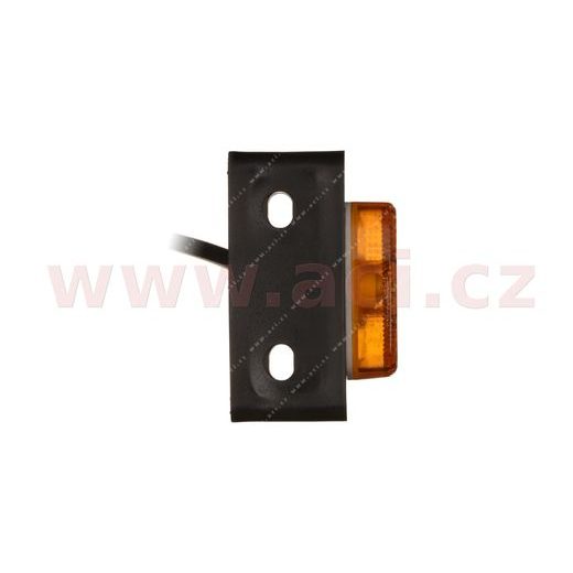 BOČNÍ POZIČNÍ SVĚTLO OBDÉLNÍKOVÉ ORANŽOVÉ LED S DRŽÁKEM 12/24V TRUCK L=P