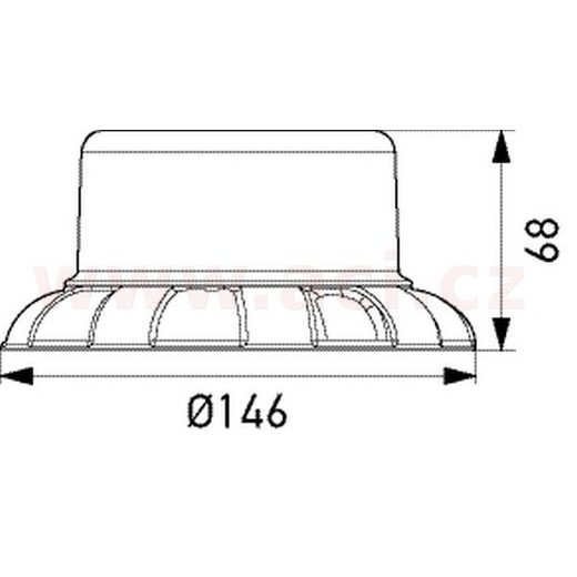 VÝSTRAŽNÝ MAJÁK HELLA K-LED NANO (MONTÁŽ NAPEVNO)