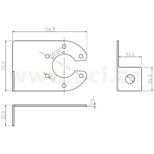 DRŽÁK KOVOVÝ PRO ZÁSUVKY 7 PÓLŮ A 13 PÓLŮ