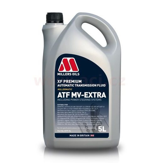 MILLERS OILS PREVODOVÝ OLEJ PLNE SYNTETICKÝ PRE AUTOMATICKÉ PREVODOVKY XF PREMIUM ATF MV-EXTRA 5L