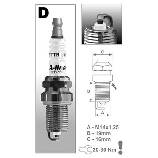 ZAPAĽOVACIE SVIEČKA A-LINE 14 RAD A-LINE, BRISK - ČESKÁ REPUBLIKA