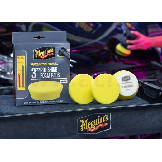 MEGUIAR'S PROFESSIONAL POLISHING FOAM PAD 3" PĚNOVÉ LEŠTIACI KOTÚČE, 3KS 3" / 75 MM