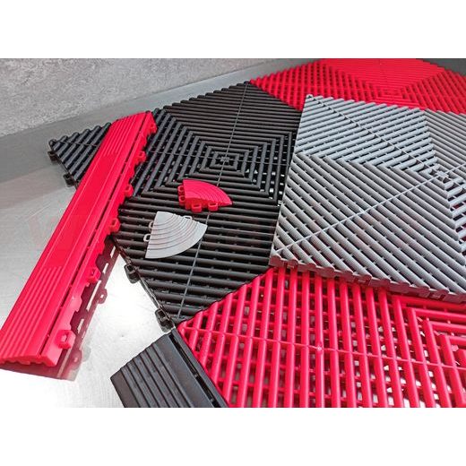 PLASTOVÁ DLAŽDICE ŽEBROVANÁ 40X40X1,8 CM PVC (ČERNÁ)