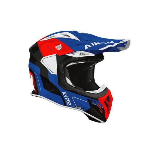 PRILBA AVIATOR ACE 2 SHIELD, AIROH (MODRO-ČERVENÁ LESKLÁ) 2026