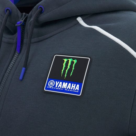 MIKINA NA ZIP S KAPUCŇOU TRAVEL, MONSTER ENERGY YAMAHA (ANTRACIT)