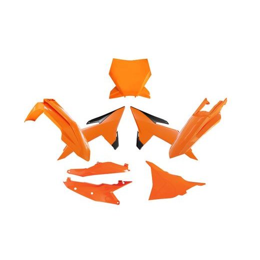 SADA PLASTOV 6 DIELOV KTM, RTECH (ORANŽOVÁ, ČIERNA)