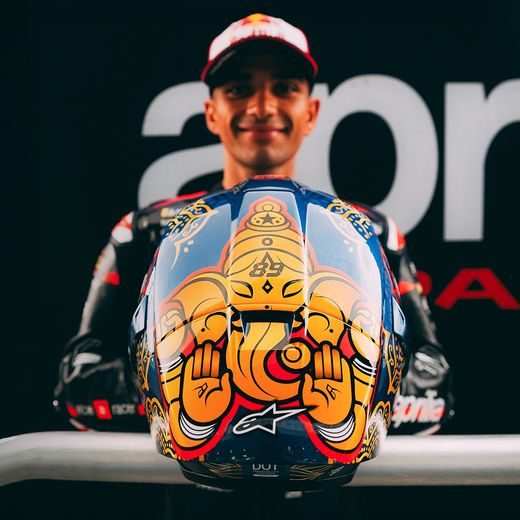 PRILBA SUPERTECH R10 MARTHAINATOR LIMITOVANÁ EDÍCIA JORGE MARTIN, ALPINESTARS (MODRÁ PERLEŤ/ZLATÁ/ČERVENÁ) 2026