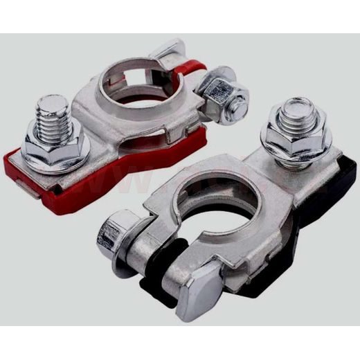 BATÉRIOVÉ SVORKY PLECHOVÉ (1 PÁR)