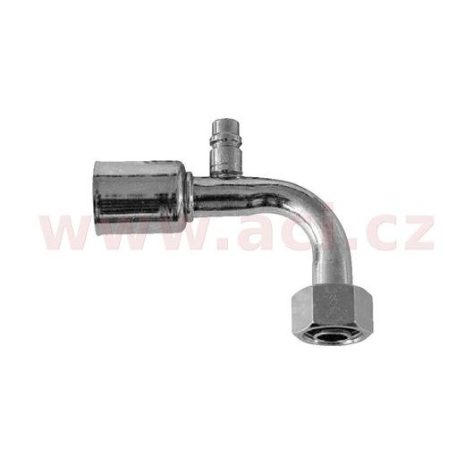 FITINKA OCEĽOVÁ NAMAČKÁVACIA S KRYTKOU O-KRÚŽOK SAMICA S HP PORTOM 90° 1/2" PRE HADICE G8 (10 MM) ZÁVIT UNF 3/4"