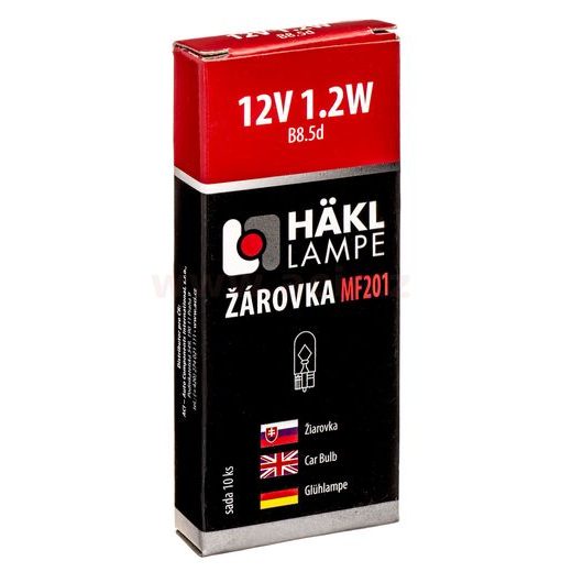 ŽÁROVKA 12V 1,2W (PATICE B8,5D) (SADA 10 KS)