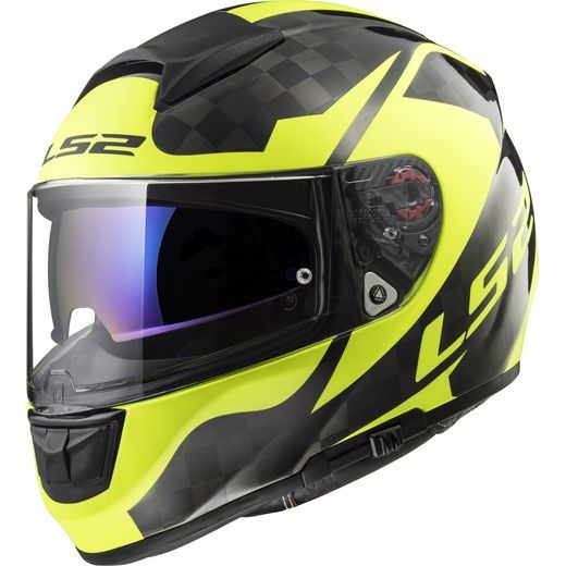 LS2 FF397 VECTOR C SHINE CARBON, H-V YELLOW