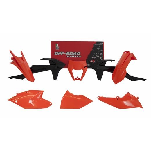 SADA PLASTOV KTM, RTECH (ORANŽOVO-ČIERNA, 6 DIELOV)