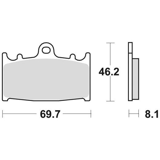 BRZDOVÉ DOŠTIČKY, BRAKING (SINTEROVÁ ZMES CM55) 2 KS V BALENIE