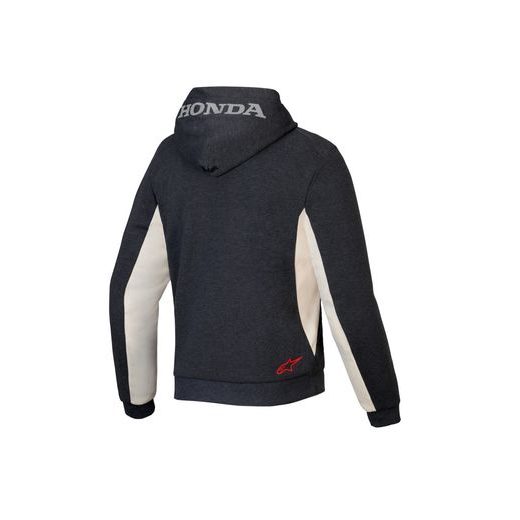 BUNDA CHROME V3 ŠPORT HOODIE HONDA KOLEKCE, ALPINESTARS (TMAVO ŠEDÁ/KRÉMOVÁ/ČERVENÁ) 2026