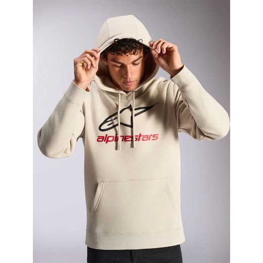 MIKINA ALWAYS HOODIE 3, ALPINESTARS (BIELA OFF WHITE/ČERNÁ/ČERVENÁ)