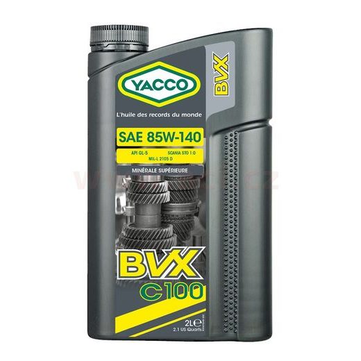YACCO PREVODOVÝ OLEJ MINERÁLNE BVX C 100 85W140 2L